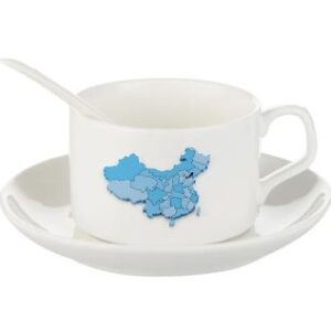 Taza sublimable con plato 5oz