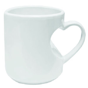 taza forma corazón 11oz sublimable