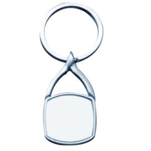 llavero metalico cuadrado elegante personalizado
