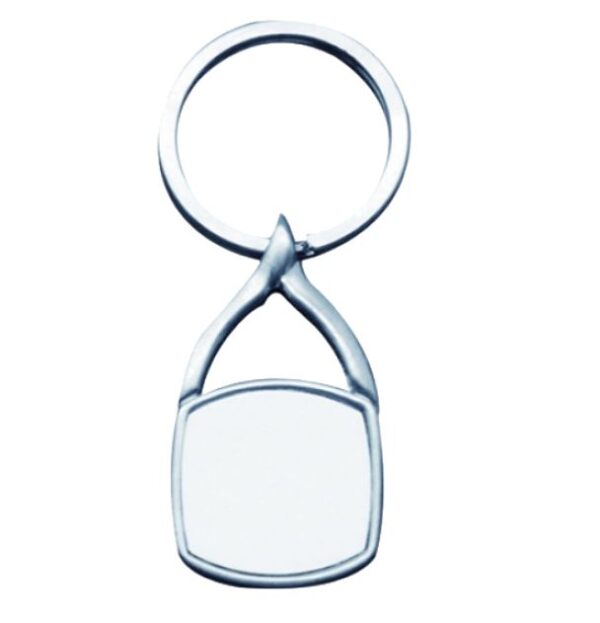 llavero metalico cuadrado elegante personalizado