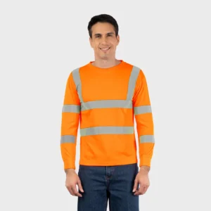 camiseta reflectiva naranja neon alta visibilidad