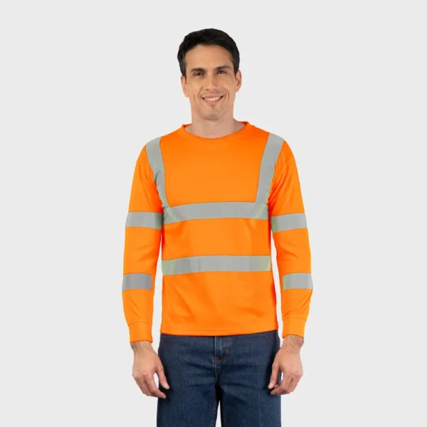 camiseta reflectiva naranja neon alta visibilidad