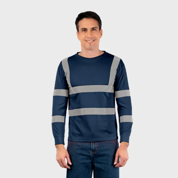 camiseta coolfit reflectiva azul navy trabajo