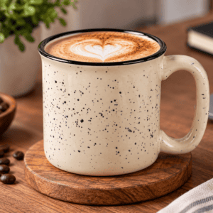 Taza cerámica beige 13 onz - Imagen 2