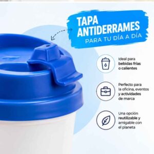 Vaso plástico con tapa antiderrames - Imagen 6