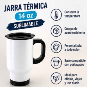 Jarra Térmica 14 onz Sublimable - Imagen 6