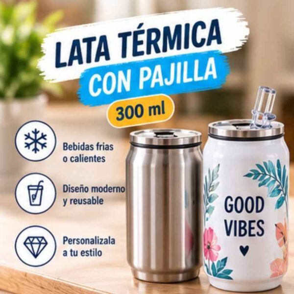 Vaso tipo lata personalizado