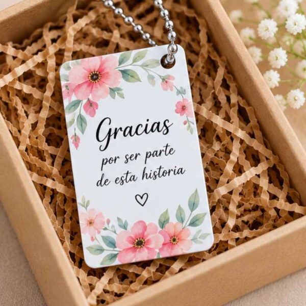 Plaquita con logotipo empresarial