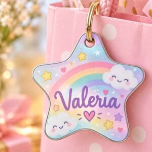 Plaquita estrella con nombre