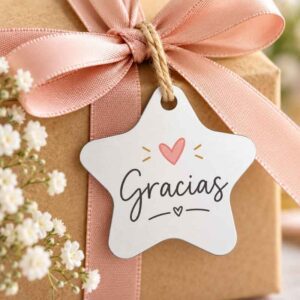 Plaquita estrella de aluminio personalizada - Imagen 6