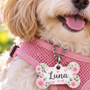 Placa para mascotas con nombre