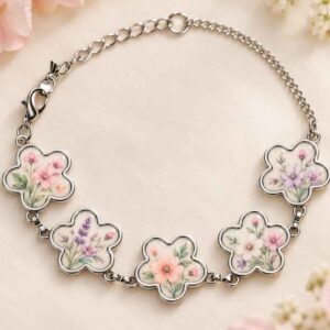 Pulsera de flores personalizada