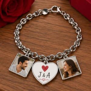 Pulsera plateada personalizada
