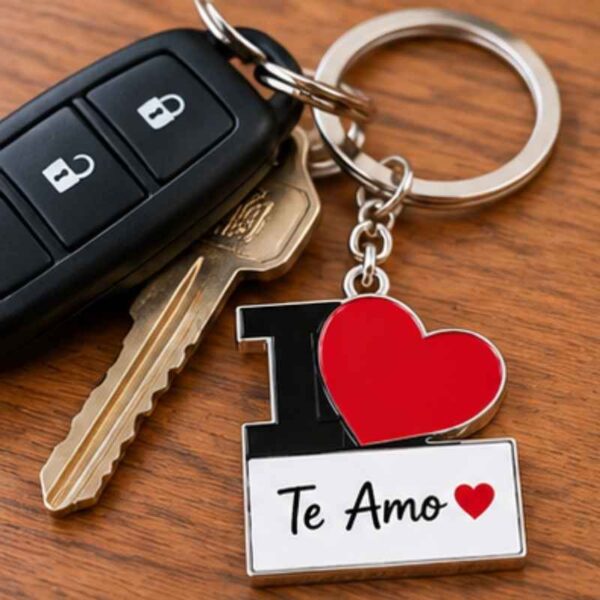 Llavero romántico personalizado
