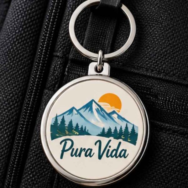Llavero metálico con logo