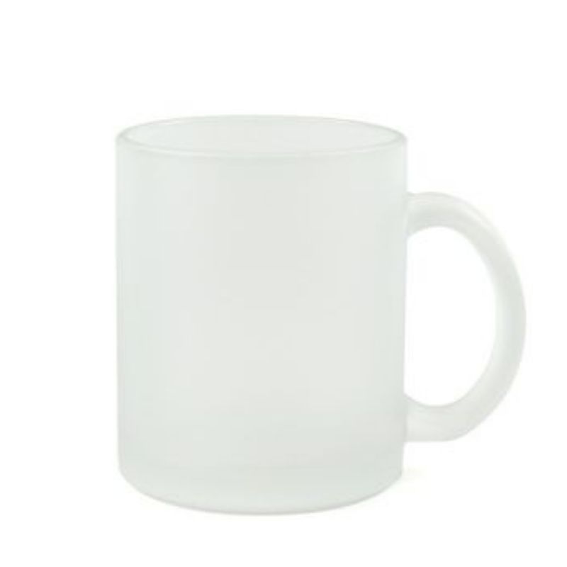 Taza de vidrio esmerilado