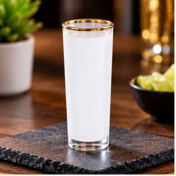 Tequilero con borde dorado