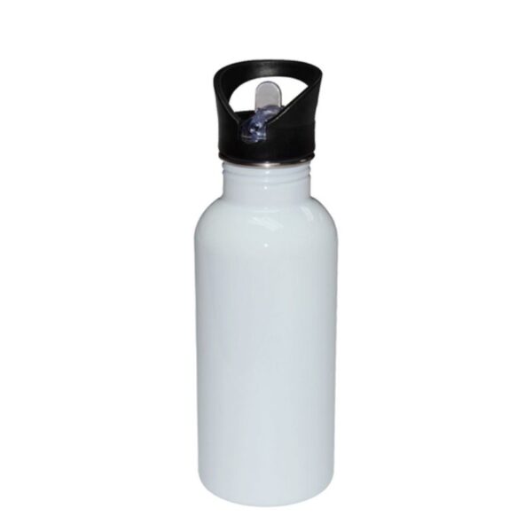 Botella con Pajilla 600 ml Blanca Botella con pajilla personalizada