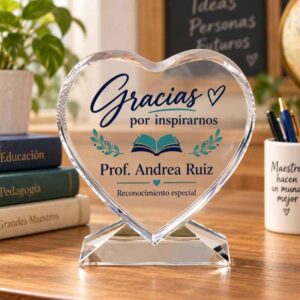 Trofeo corazón personalizado