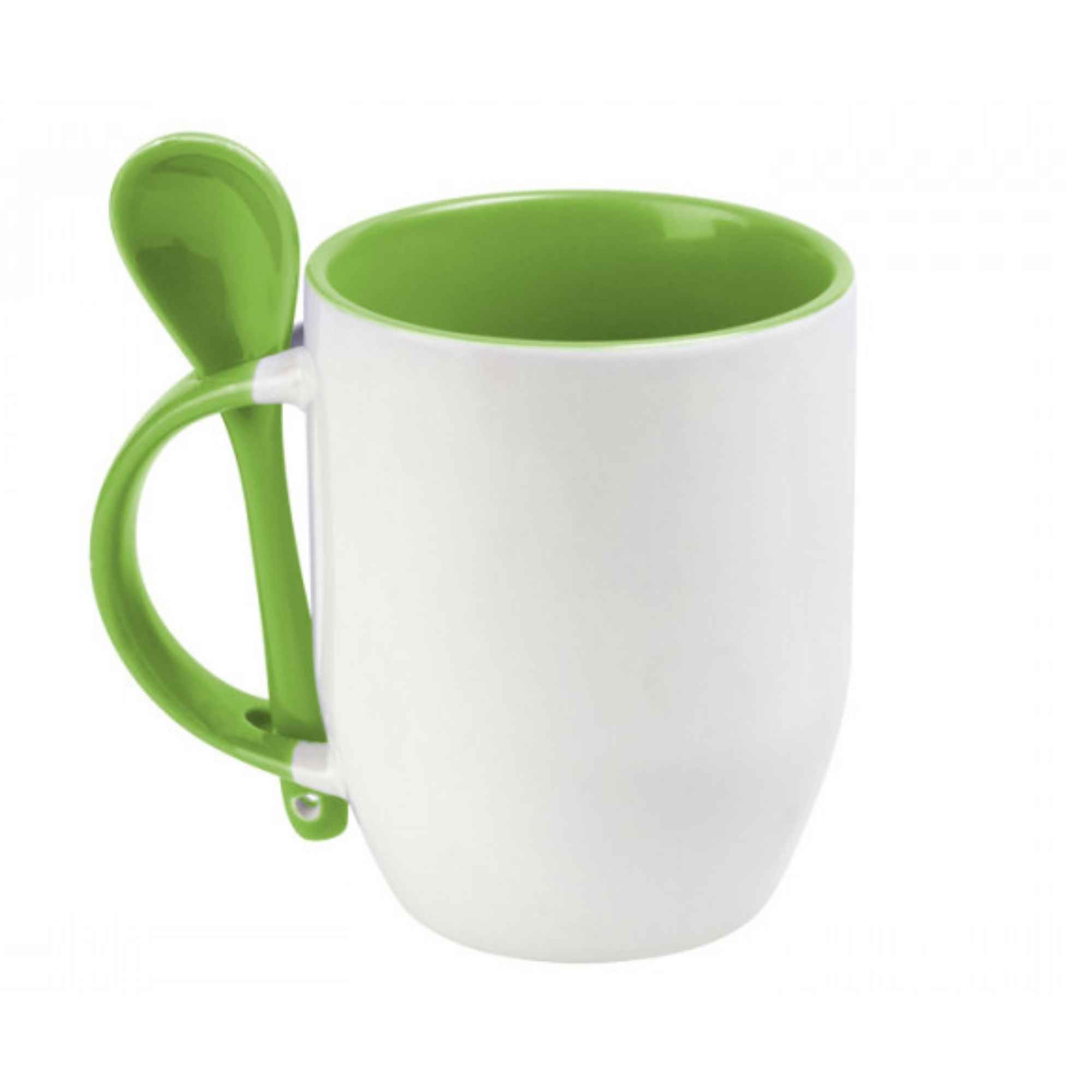 Taza de cerámica con cuchara